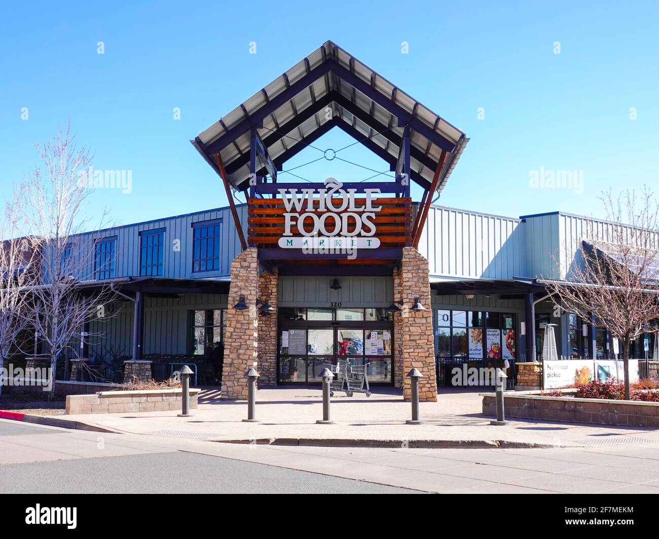 Front entrance of Whole Foods Market grocery chain, Flagstaff, Arizona