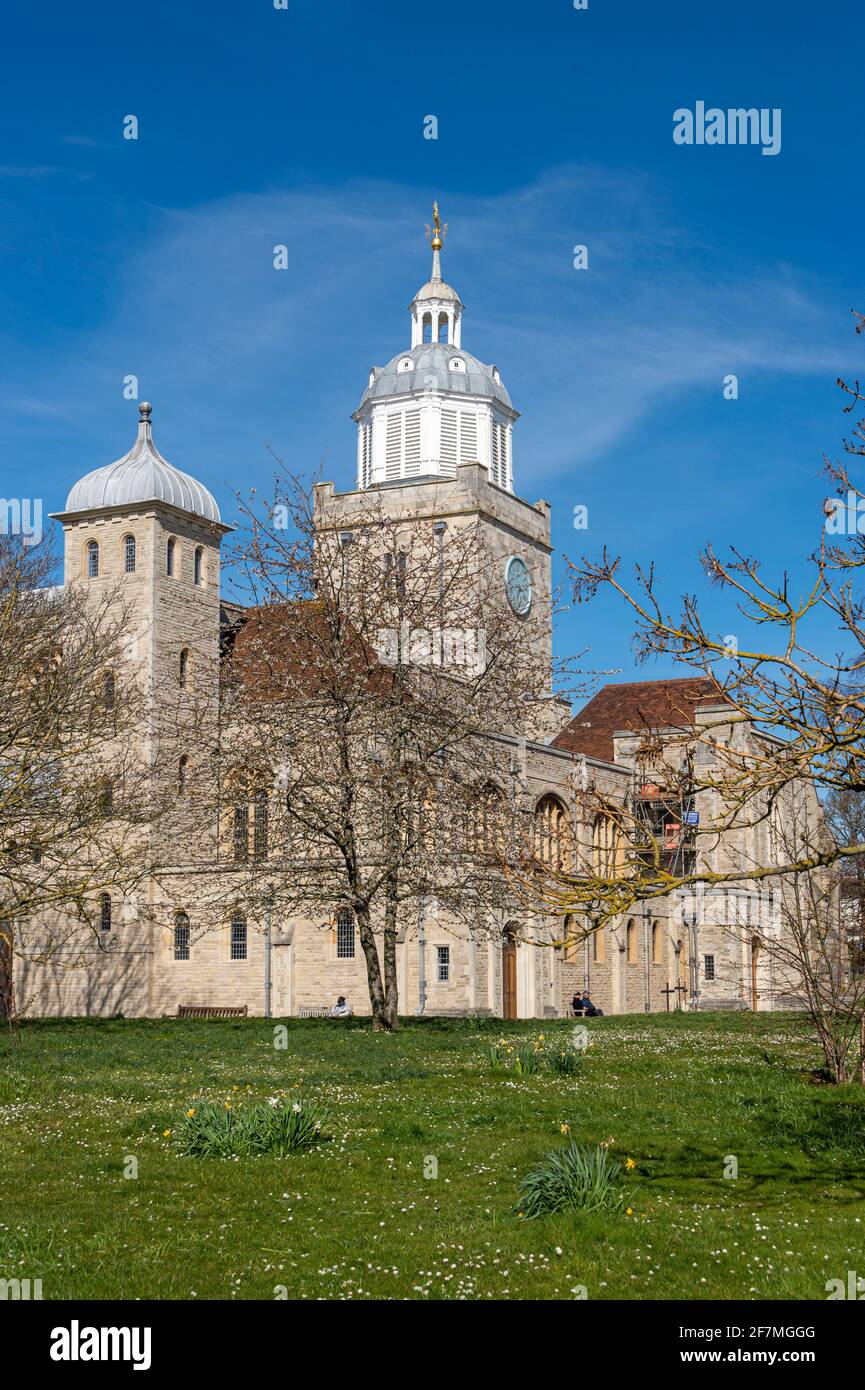 The Exterior Of Portsmouth Cathedral In Hampshire United Kingdom Stock the-exterior-of-portsmouth-cathedral-in-hampshire-united-kingdom-stock
