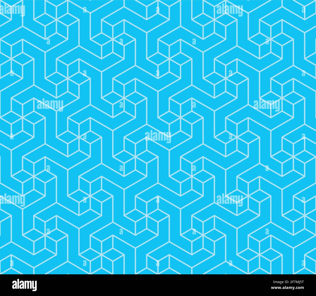 Vector design of geometric lines pattern with three-dimensional shape, three-dimensional effect pattern for textile Stock Vector