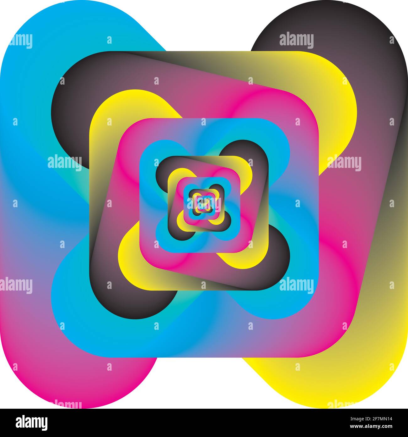 Cyan Magenta Yellow Black Joyfull swatches stairs to heaven like ...