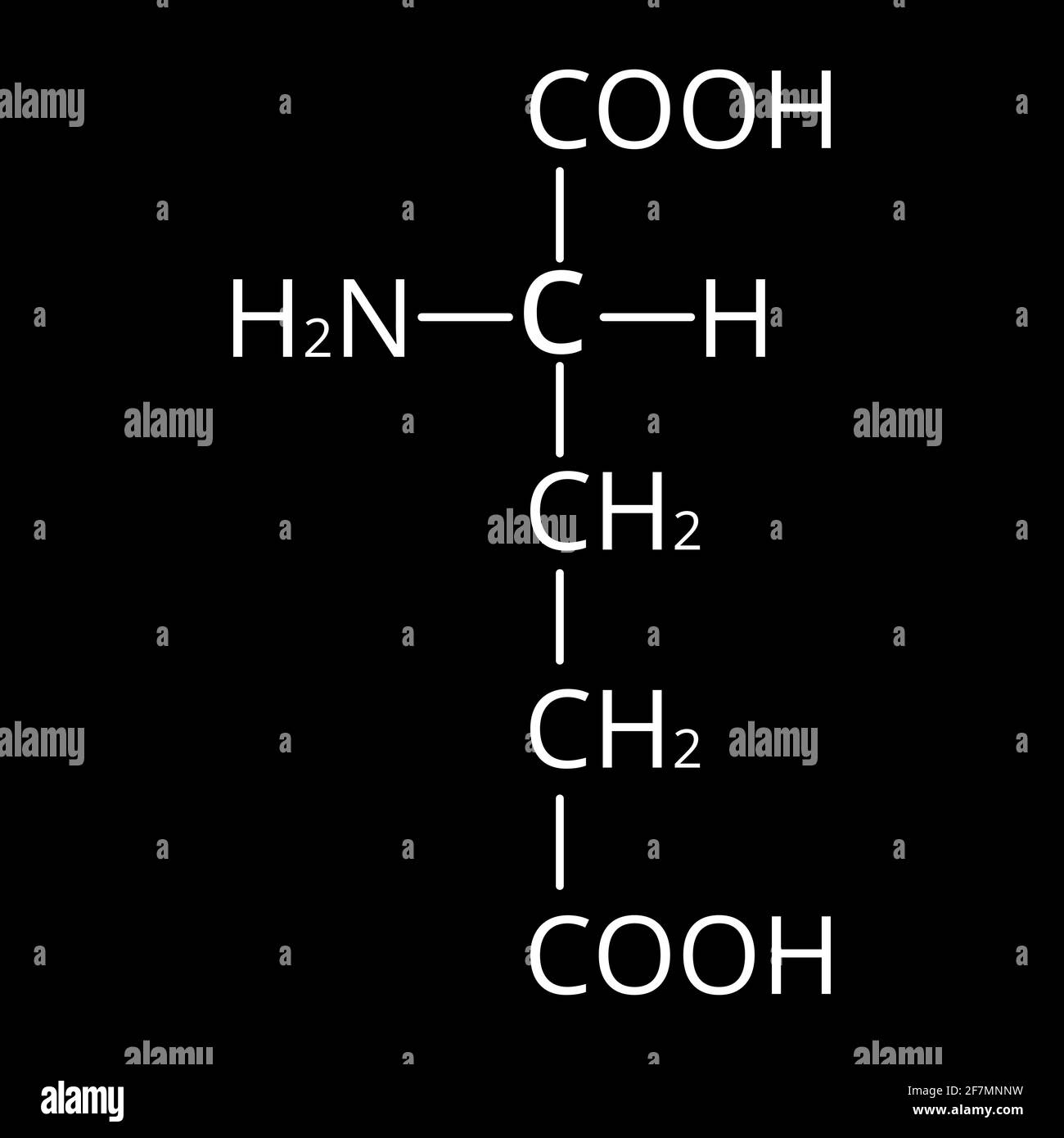 Glutamic acid is an amino acid. Chemical molecular formula glutamic