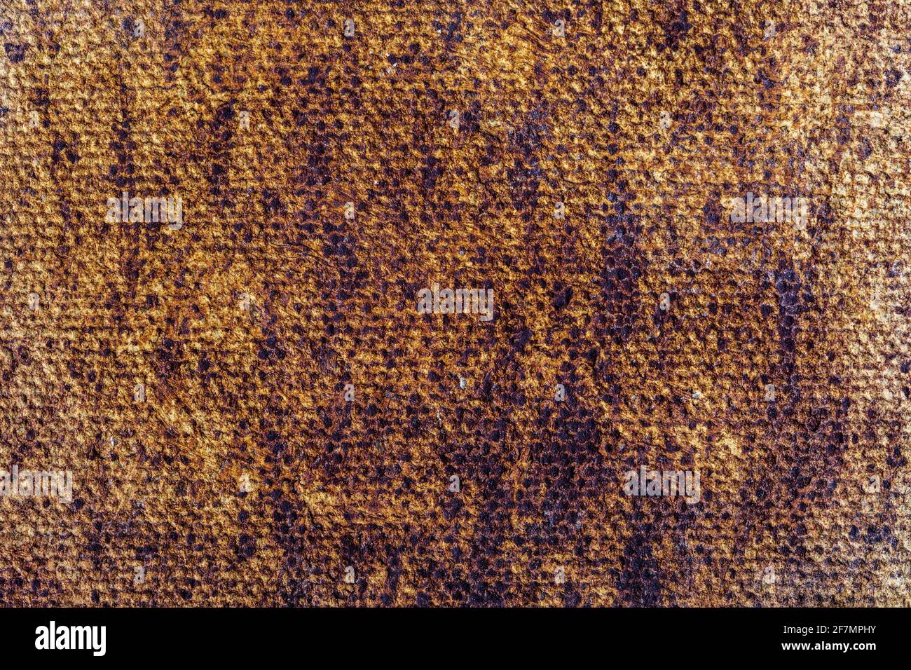 Beautiful natural and rustic clay background (series of copper oxide textures on ceramic). Ocher and earthy colors. With copy space. Stock Photo