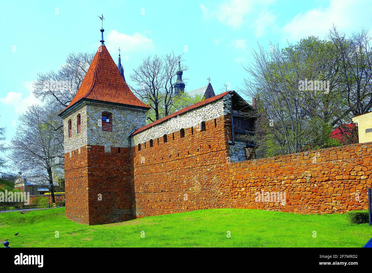 Poland, Olkusz, walls, Lesser Poland voivodeship. Stock Photo