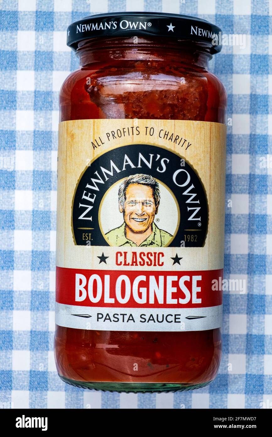 Newman's Own classic Bolognese pasta sauce Stock Photo