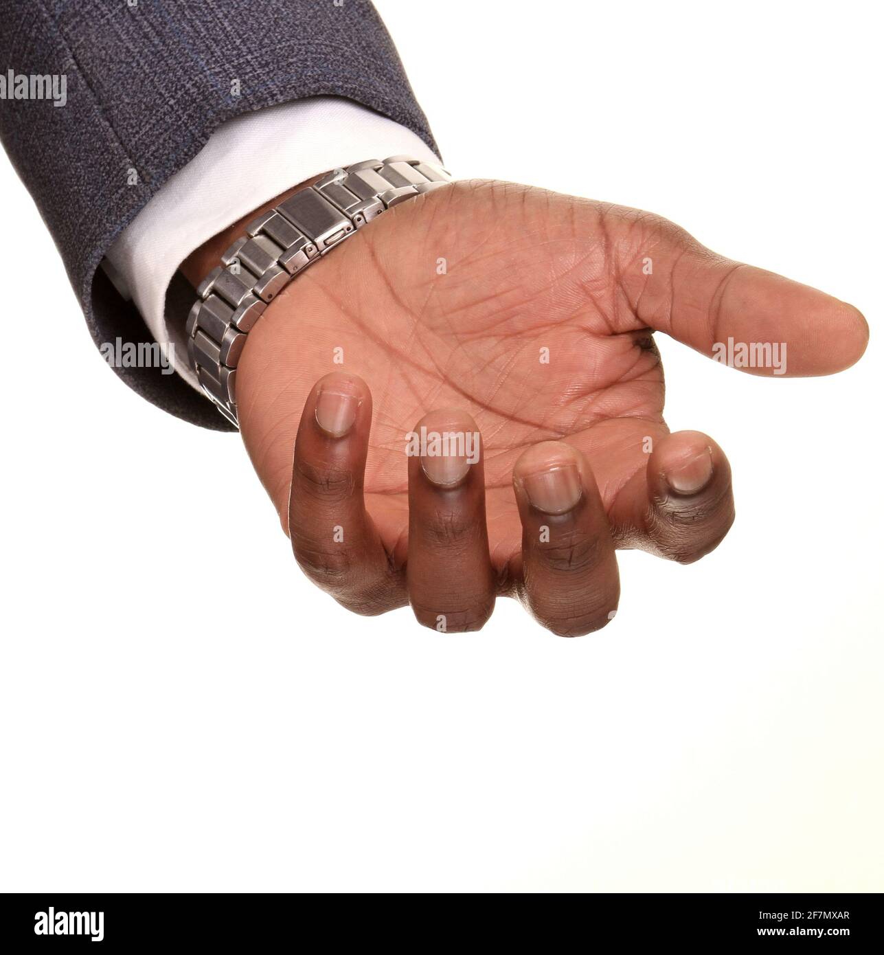 hand gesture on white background stock photo Stock Photo