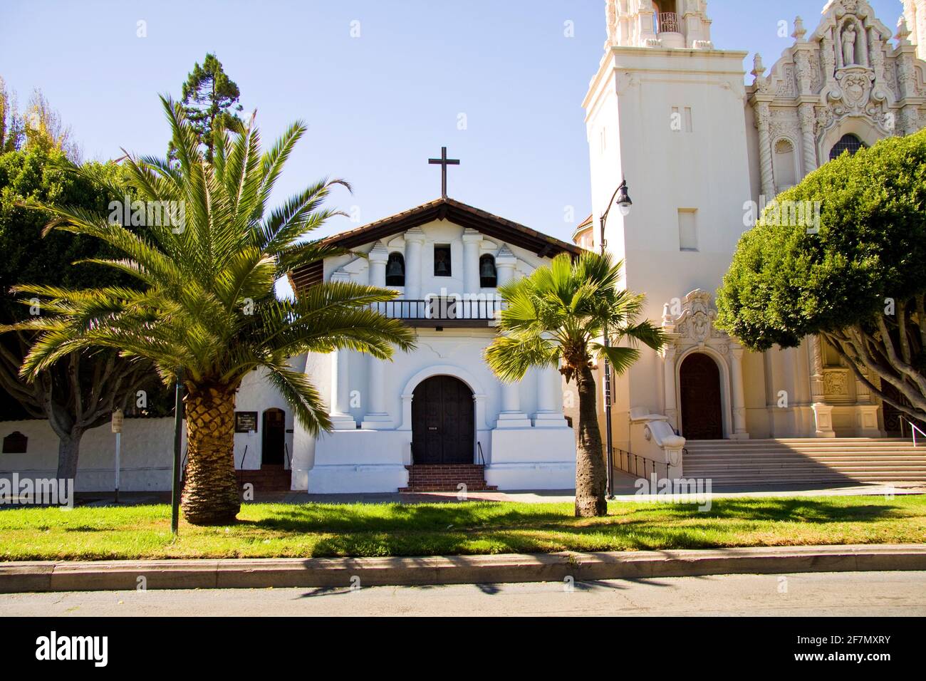 Mission San Francisco de Asís - Mission Dolores, 1776, is a Spanish Californian mission and the oldest surviving structure in San Francisco. District. Stock Photo