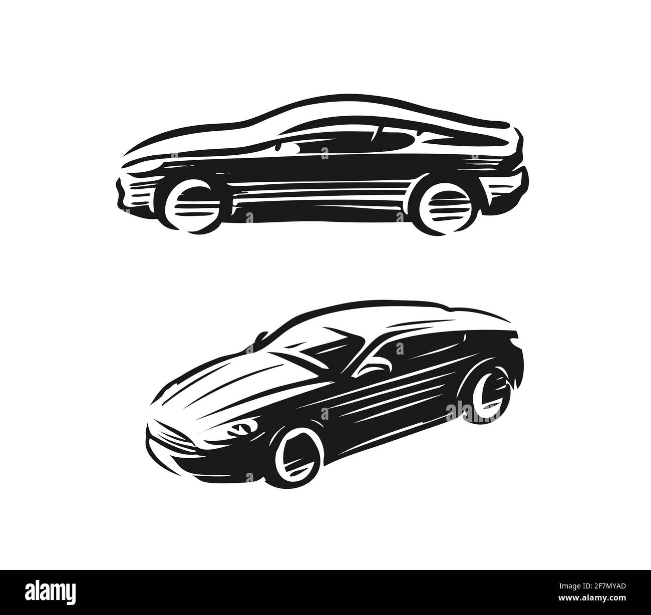 Auto style car logo. Sports vehicle symbol vector illustration Stock Vector