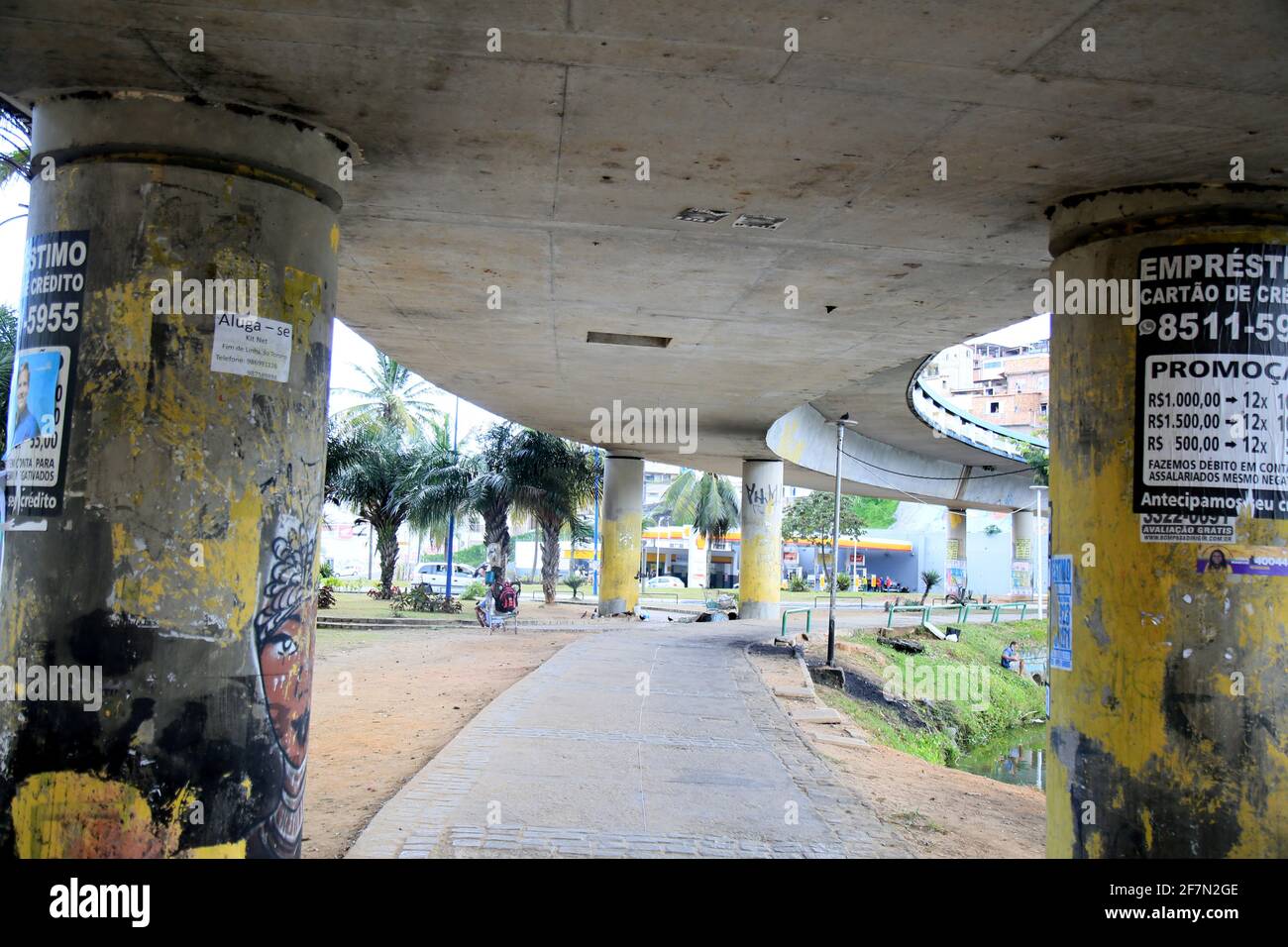 salvador, bahia brazil - december 4, 2020: view of the Romulo Almeiado viaducts at Dique de Tororo in the city of Salvador. Stock Photo