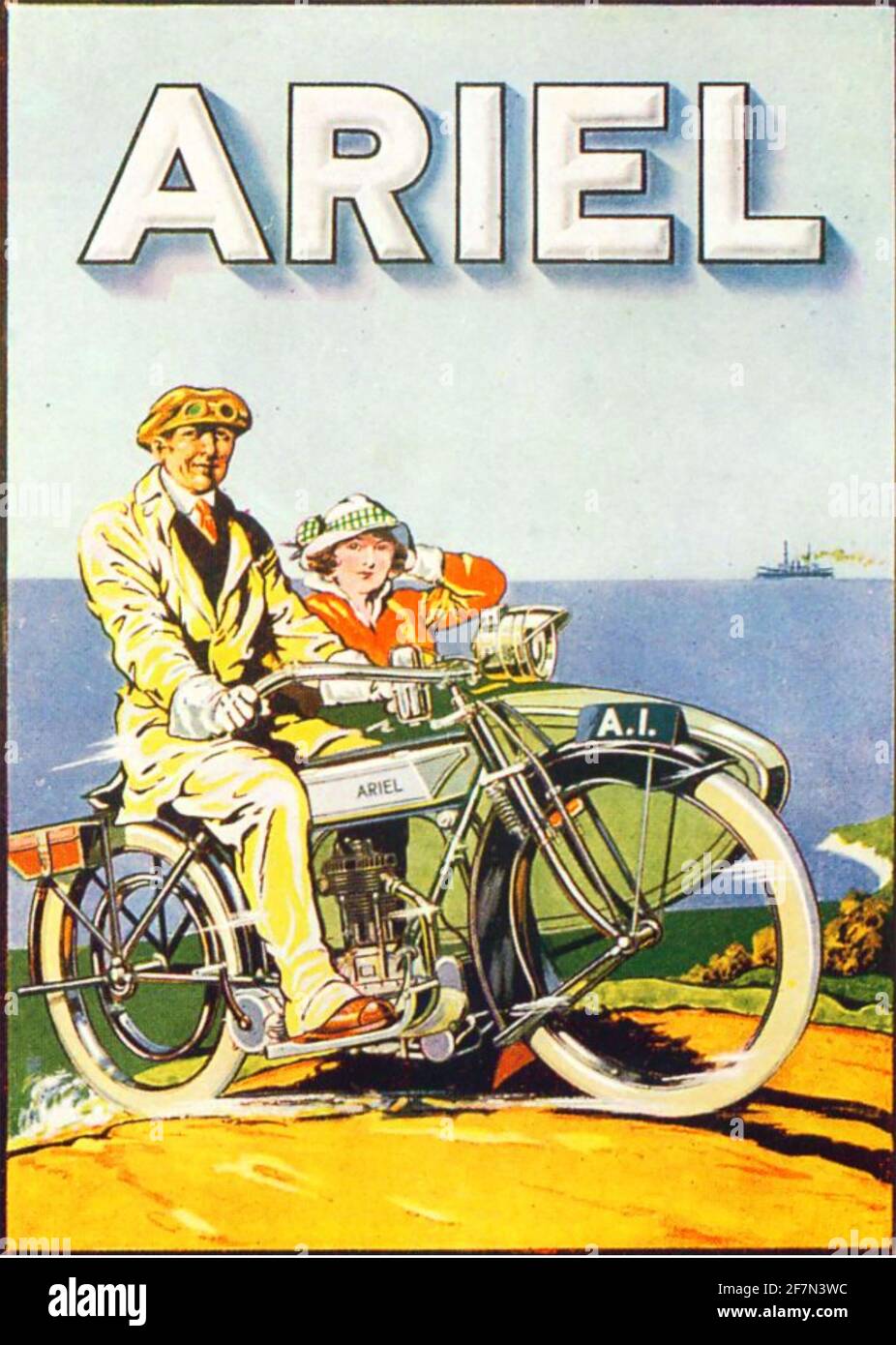 ARIEL MOTORCYCLES advert about 1925 Stock Photo