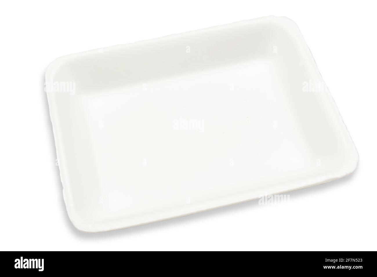 empty styrofoam tray for packing food at the market Stock Photo