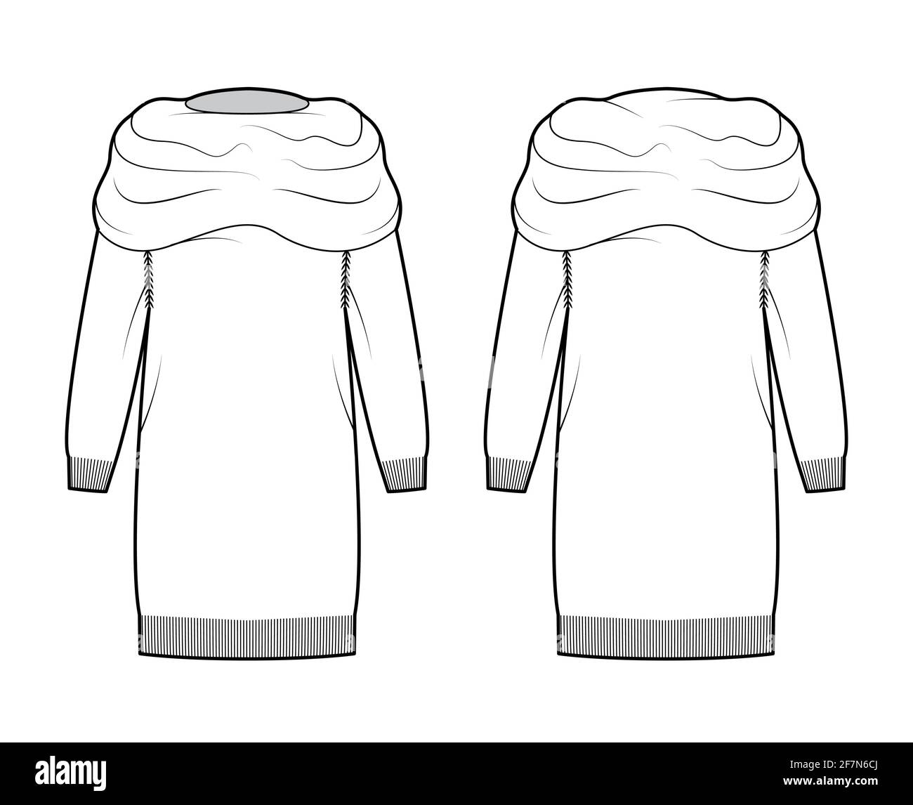 Chunky knit jumper Stock Vector Images - Alamy