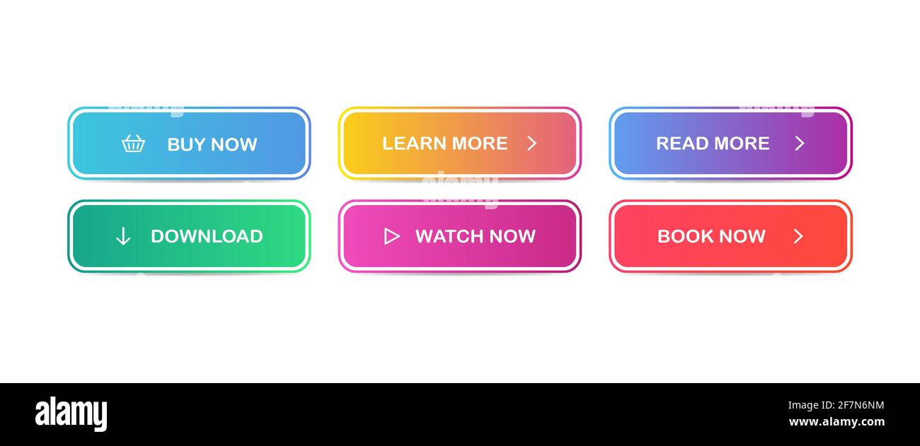 Read, Learn more, Book, Watch, Buy now, Download. Set of modern ...