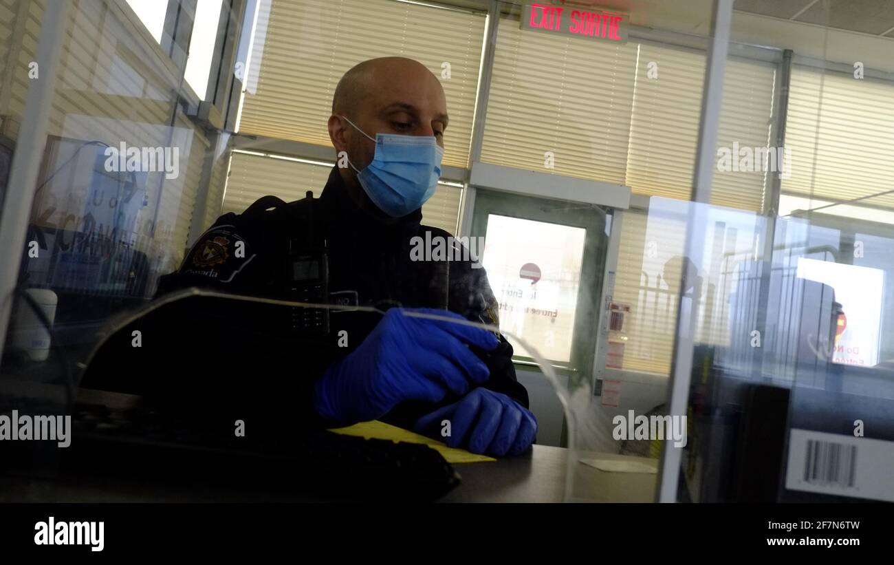 Canadian Immigration Officer Ontario Canada Stock Photo Alamy