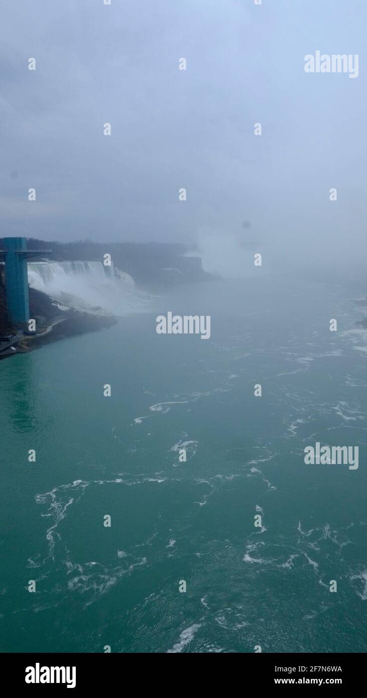 Niagara Falls photographed from Rainbow Bridge Stock Photo