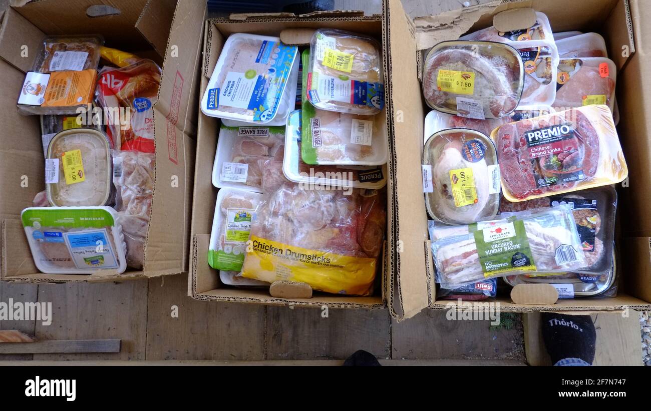 Free short dated meat distributed be Regional Food Bank, Kingston, NY