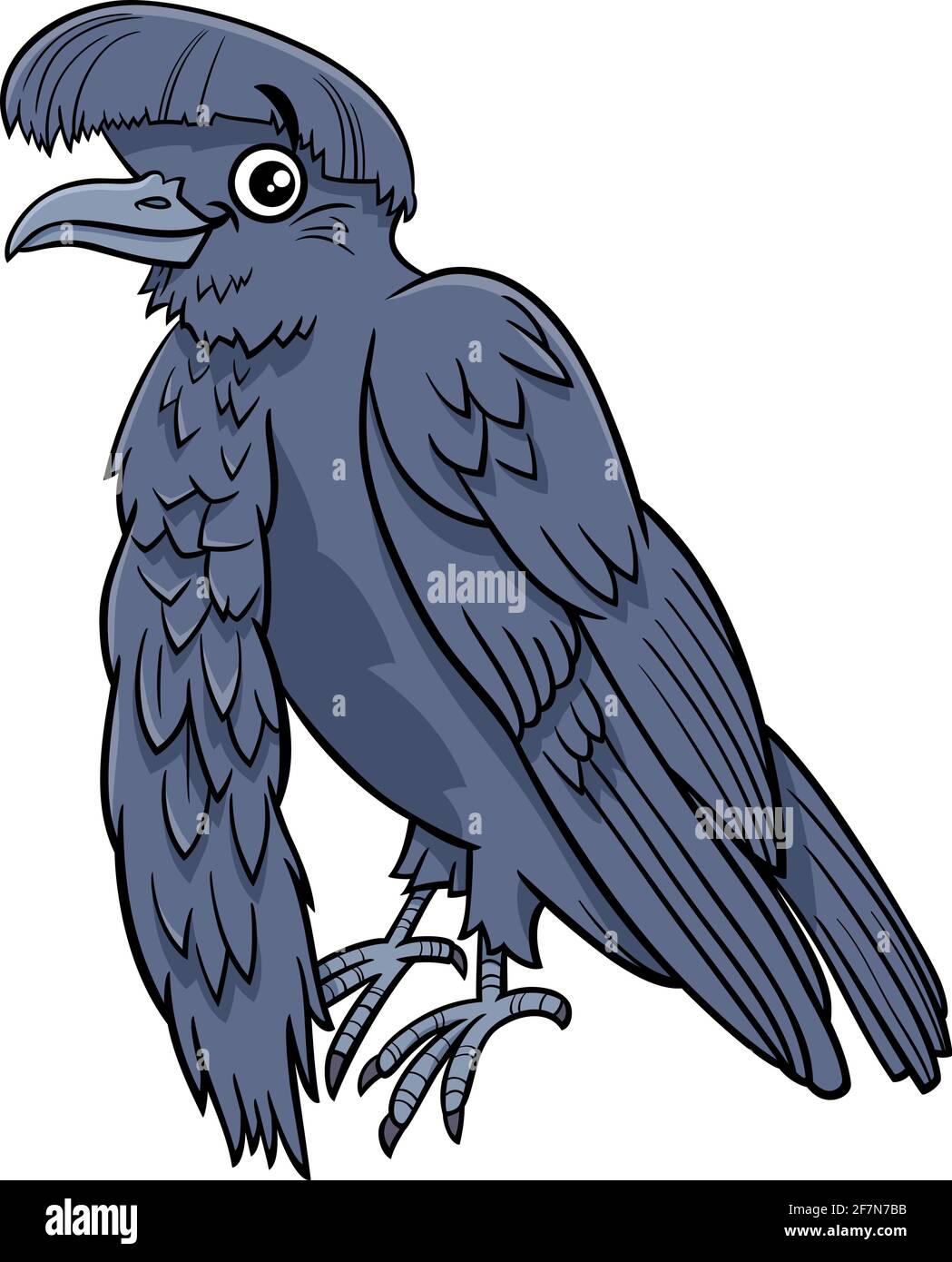 Cartoon illustration of umbrellabird animal character Stock Vector Image &  Art - Alamy