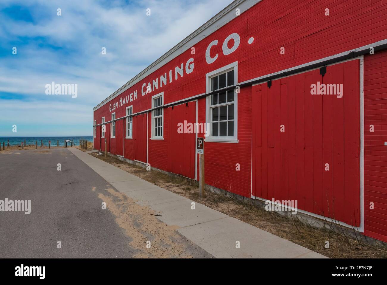 Glen Haven Canning Co. building, now the Great Lakes Boathouse Museum
