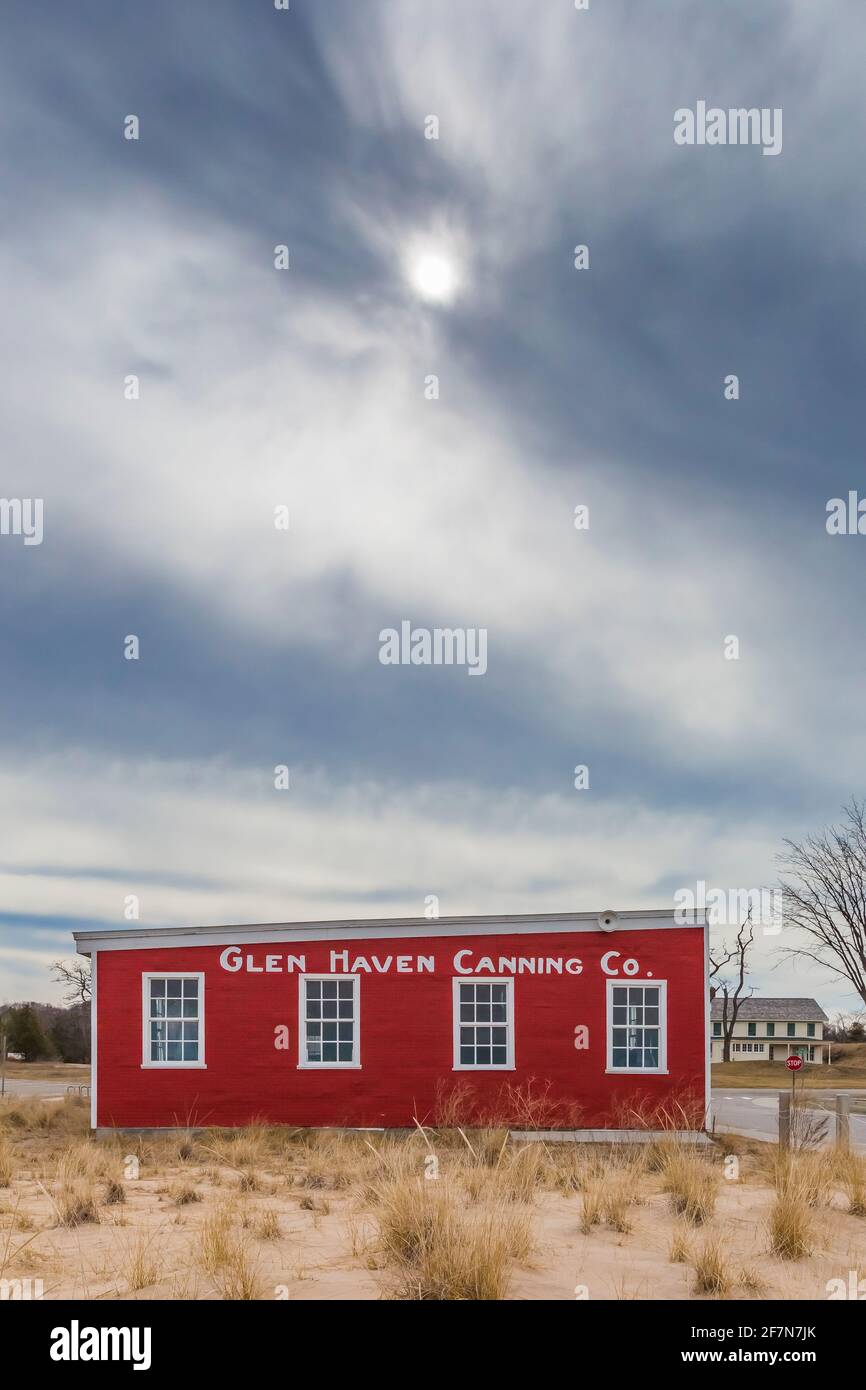 Glen Haven Canning Co. building, now the Great Lakes Boathouse Museum