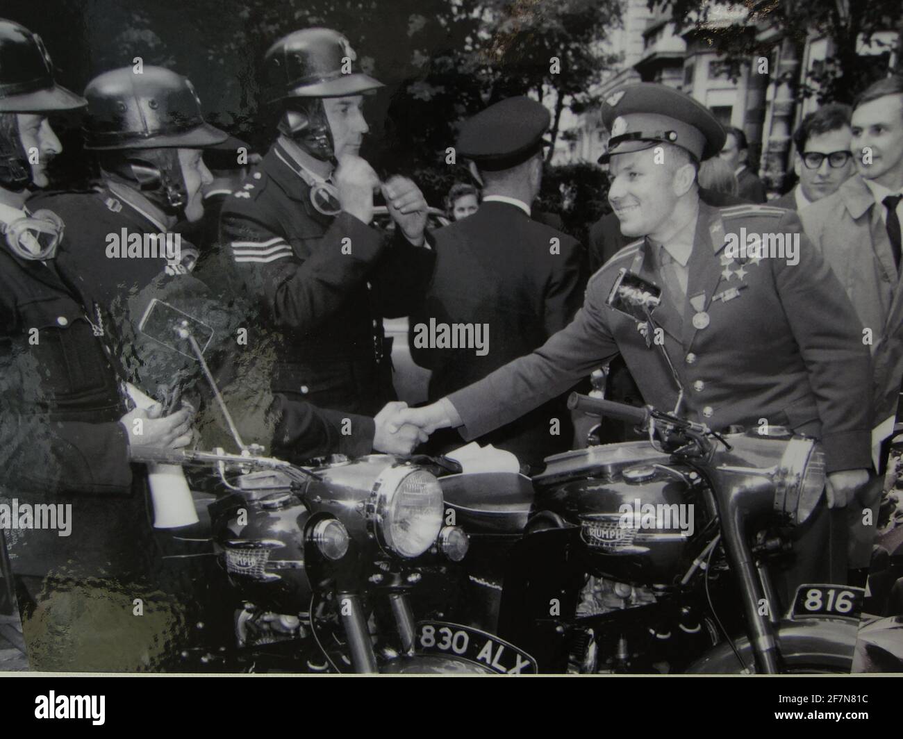 Unveiling the statue to Yuri Gagarin - the first man in cosmos at British Council building in London, UK Stock Photo