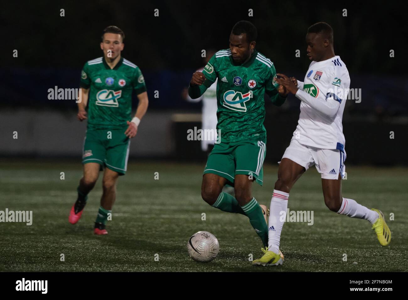 Saint Ouen, Seine Saint Denis, France. 9th Apr, 2021. Red Star Midfield PAPE MEISSA BA in action during the round of 16 soccer French Cup match between Red Star and Olympique Lyonnais at Bauer Stadium - Saint Ouen - France.Lyon Won 2:2 Credit: Pierre Stevenin/ZUMA Wire/Alamy Live News Stock Photo