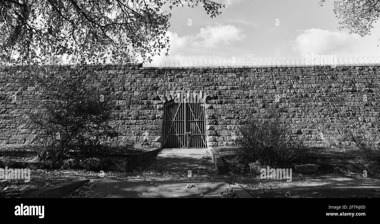Prison wall Stock Photo