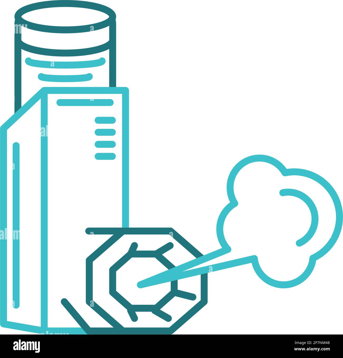 inhaler asthma smoke Stock Vector Image & Art Alamy