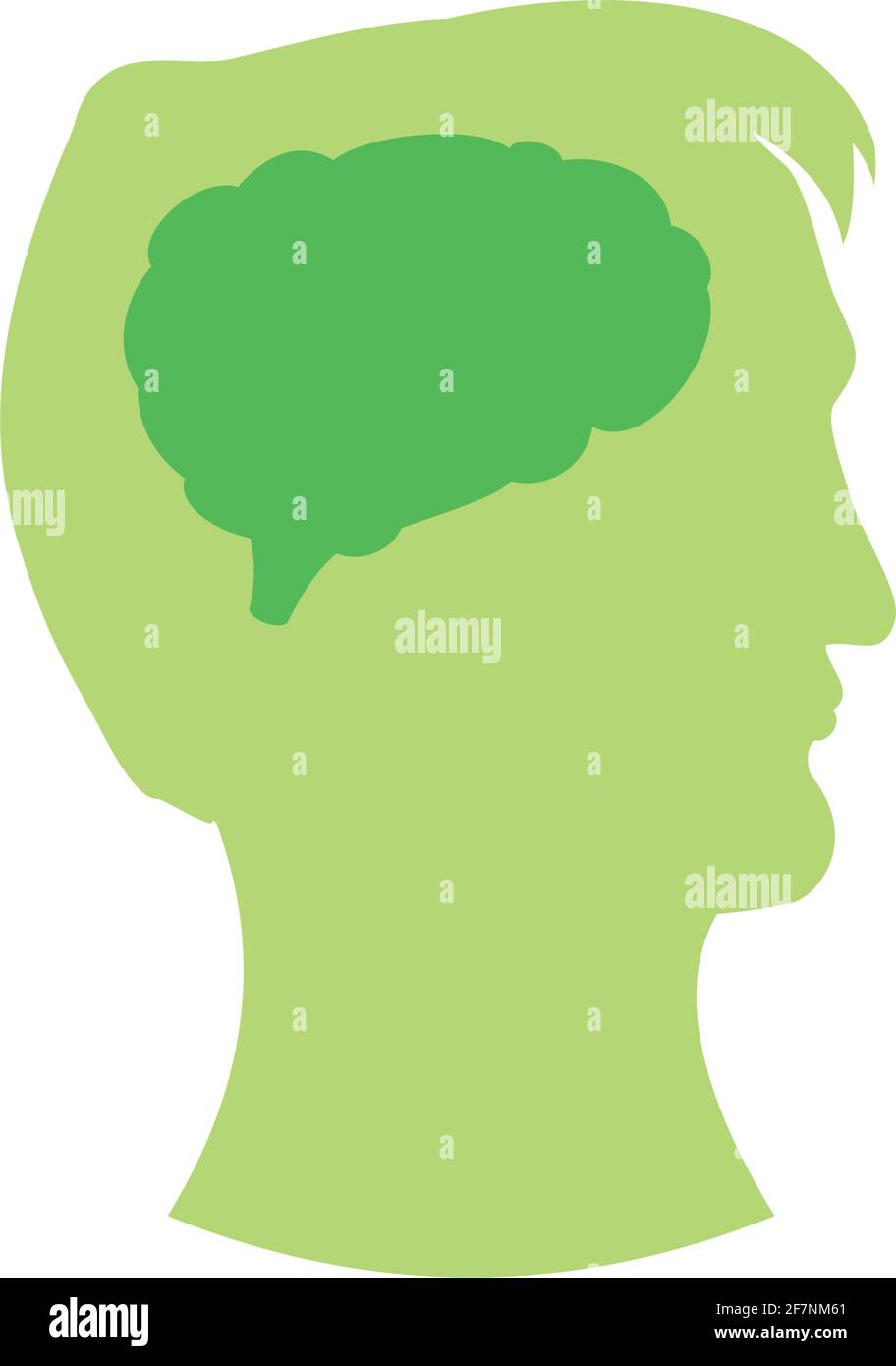 human profile brain Stock Vector Image & Art - Alamy