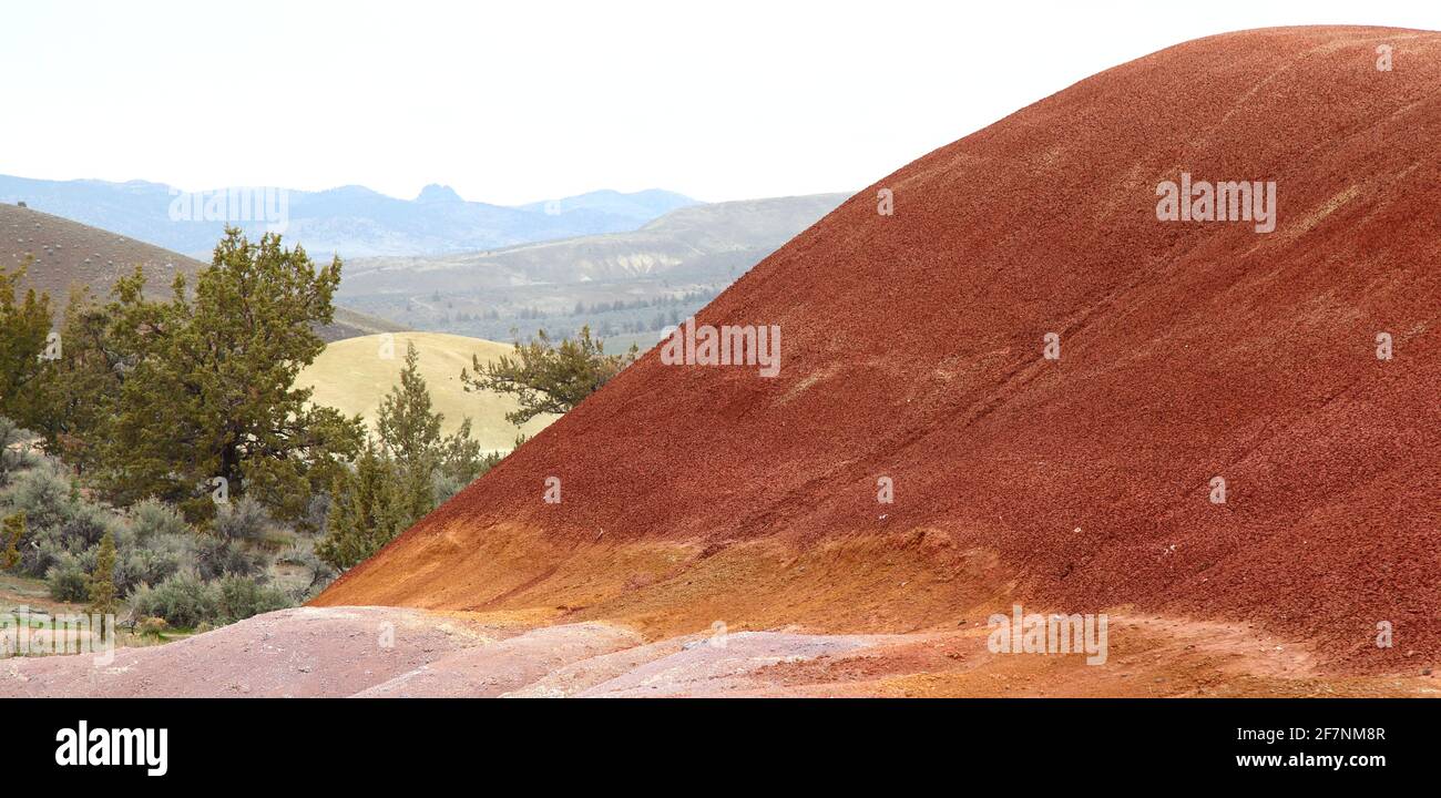 The Amazing Painted Hills of Oregon Stock Photo