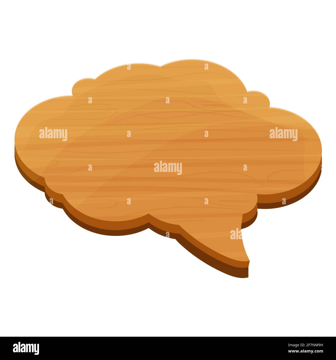 Wood Banner Bubble In Cartoon Style With Place For Text For Game Design Ui Development Banners Signboard Isolated On White Background Textured And Detailed Comic Design Element Vector Illustration Stock Vector Image