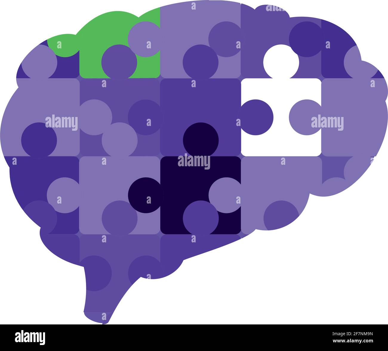 puzzles shaped brain Stock Vector Image & Art Alamy