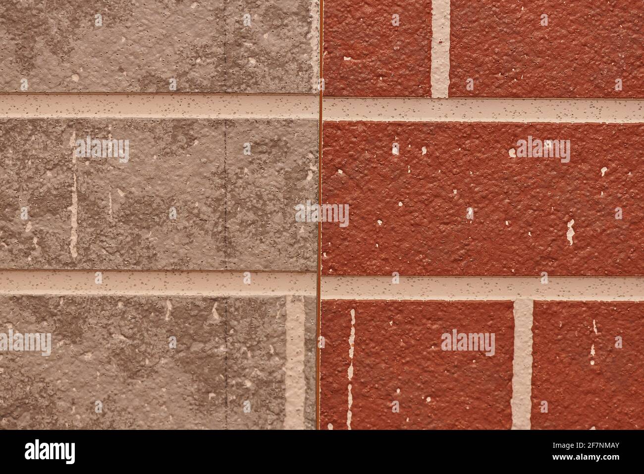 two textures of red and white bricks Stock Photo Alamy