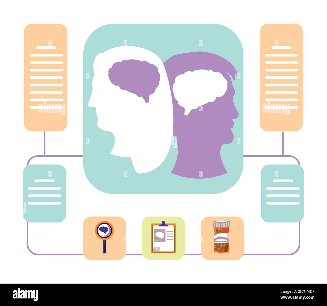 alzheimer disorder brain Stock Vector Image & Art - Alamy
