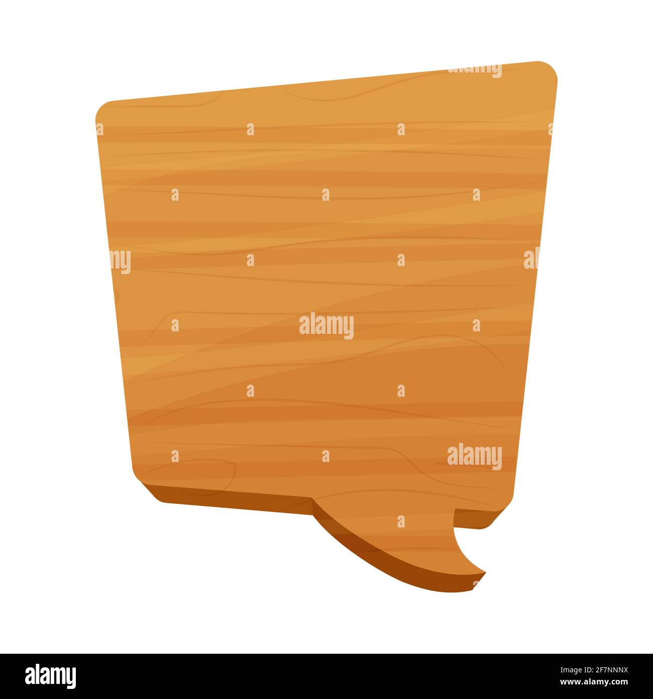 Wood Banner Bubble In Cartoon Style With Place For Text For Game Design Ui Development Banners Signboard Isolated On White Background Textured And Detailed Comic Design Element Vector Illustration Stock Vector Image