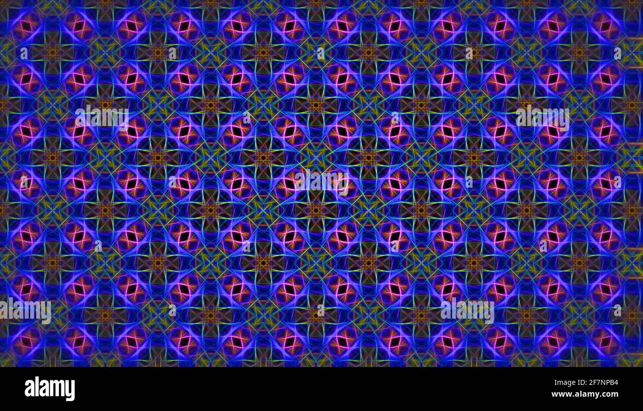 Abstract fractal symmetrical texture background. Stock Photo