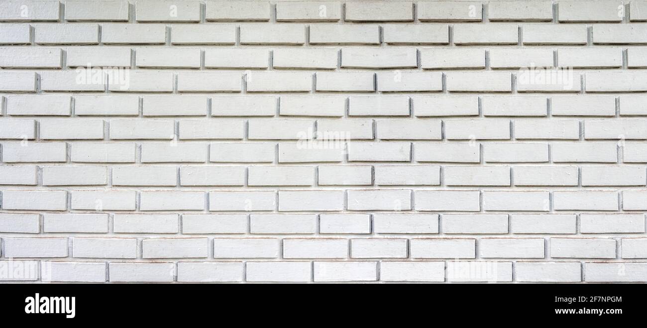 White brick rustic texture wall for background Stock Photo