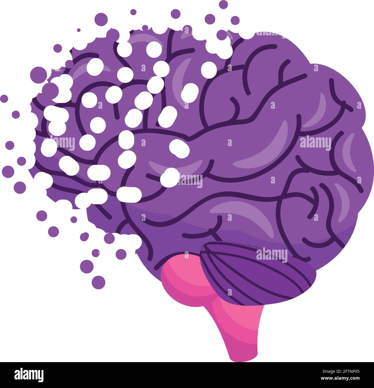 alzheimer human brain Stock Vector Image & Art - Alamy