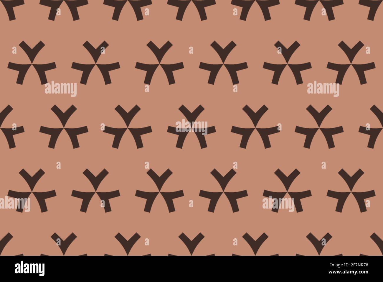 Dark brown snowflakes from V-shape on copper in nice earthy tones ...