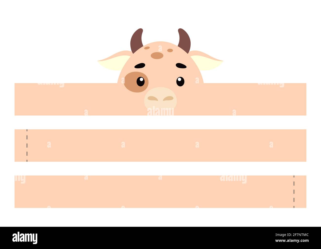 Printable cow paper crown. Party headband die cut template for birthday ...