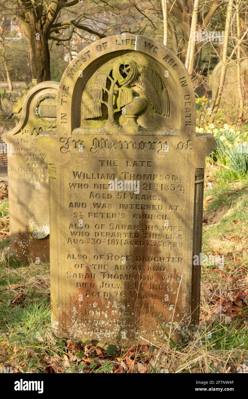 Victorian Gravestone at Blackburn Cemetery Stock Photo Alamy