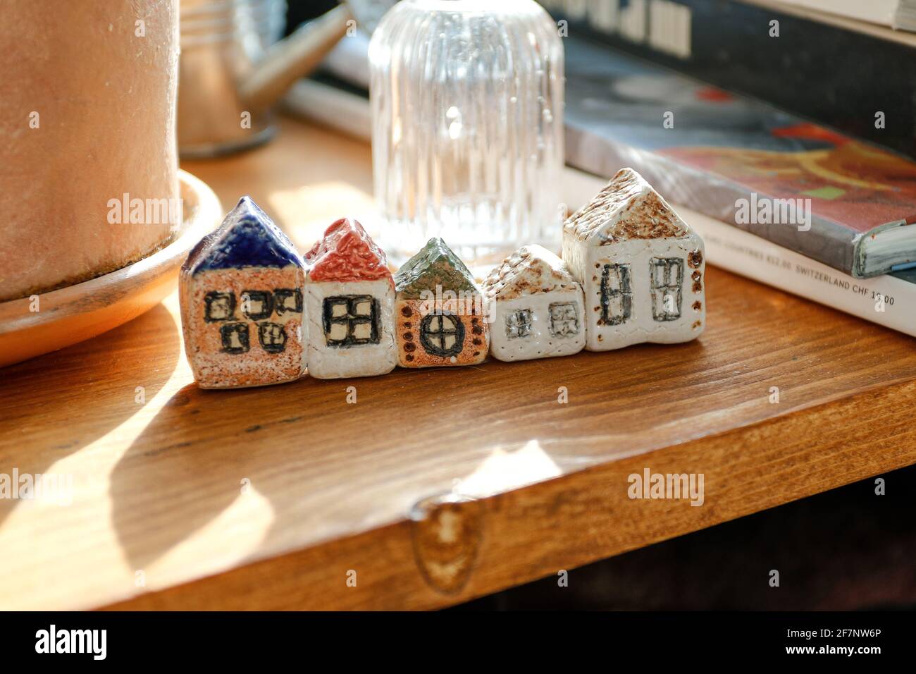 Decorative ceramic houses the interior Stock Photo Alamy