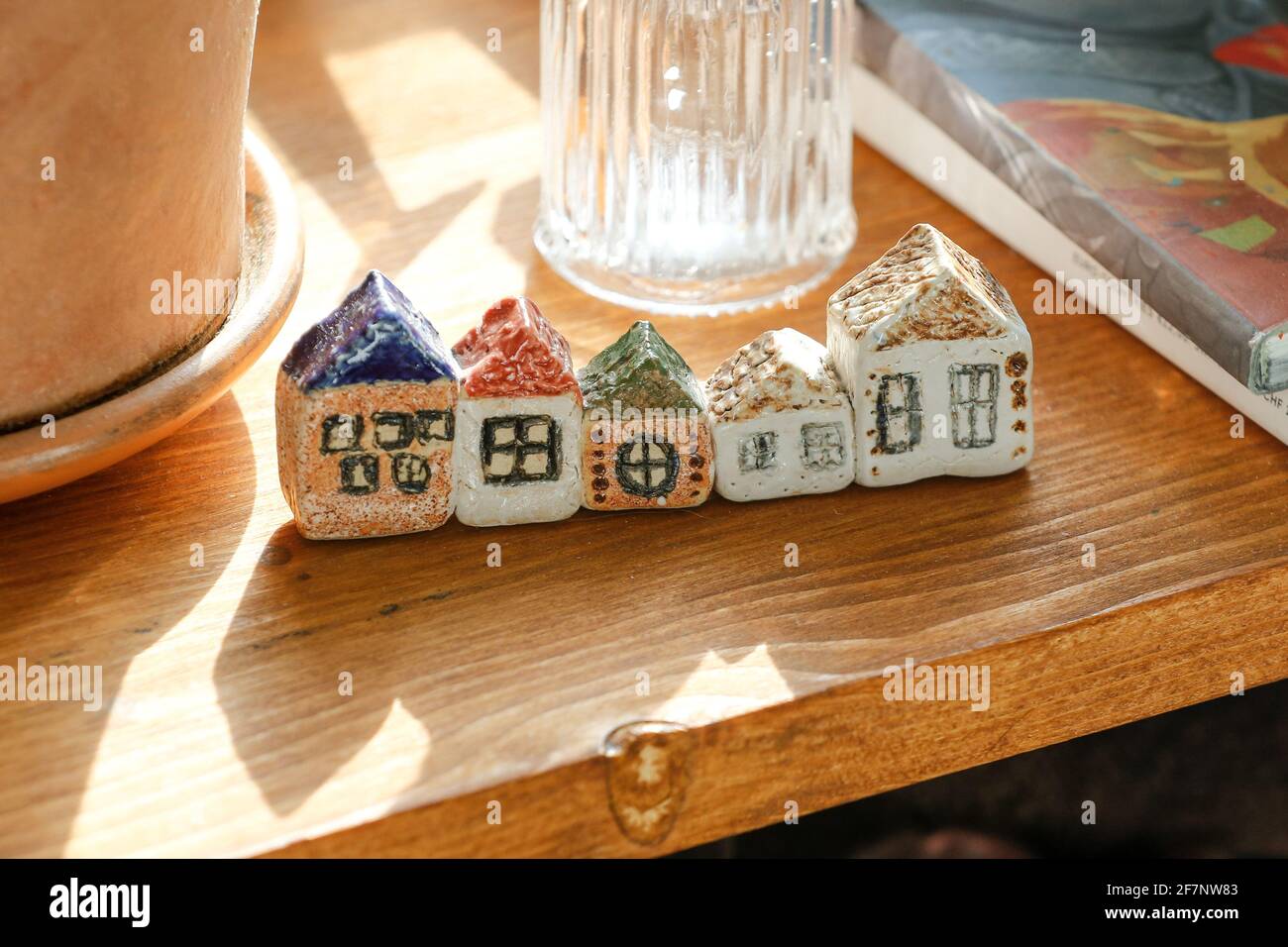 Decorative ceramic houses the interior Stock Photo Alamy
