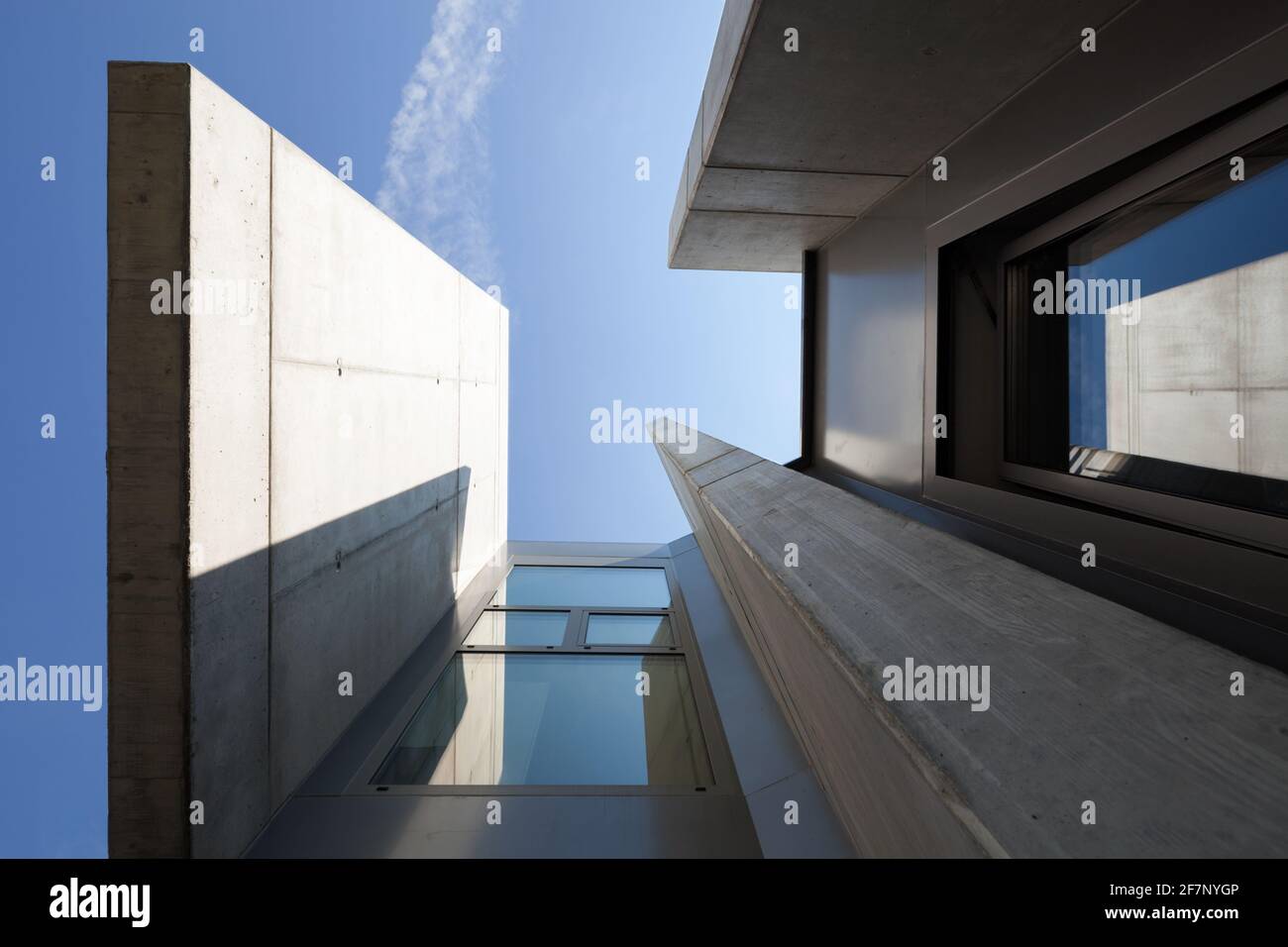 Closeup modern architecture. nobody inside Stock Photo