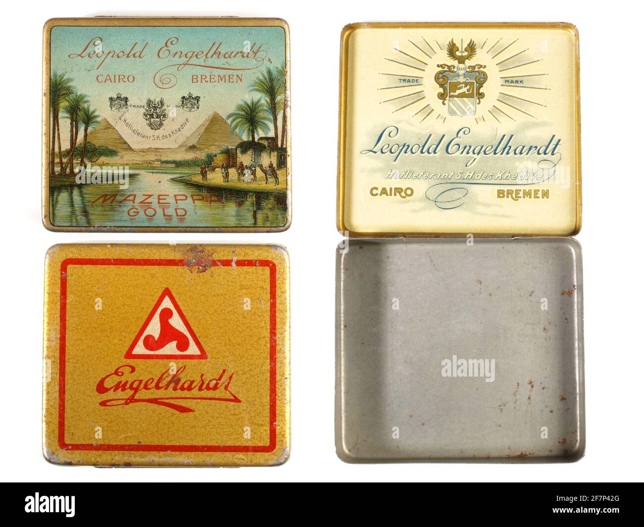 Vintage Cigarette Caseisolated on white Background Stock Photo