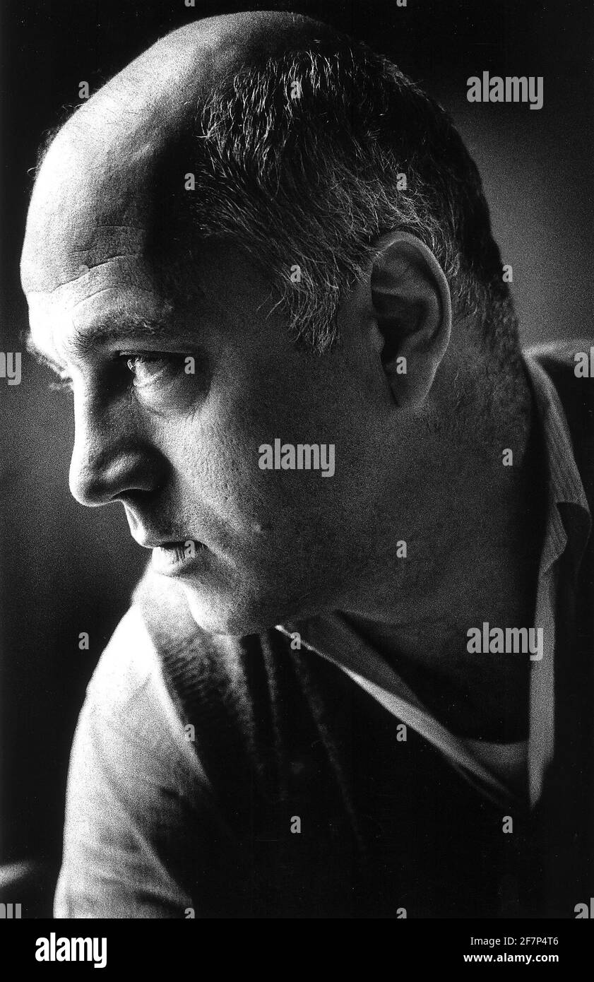 James Fenton looking to his right Stock Photo