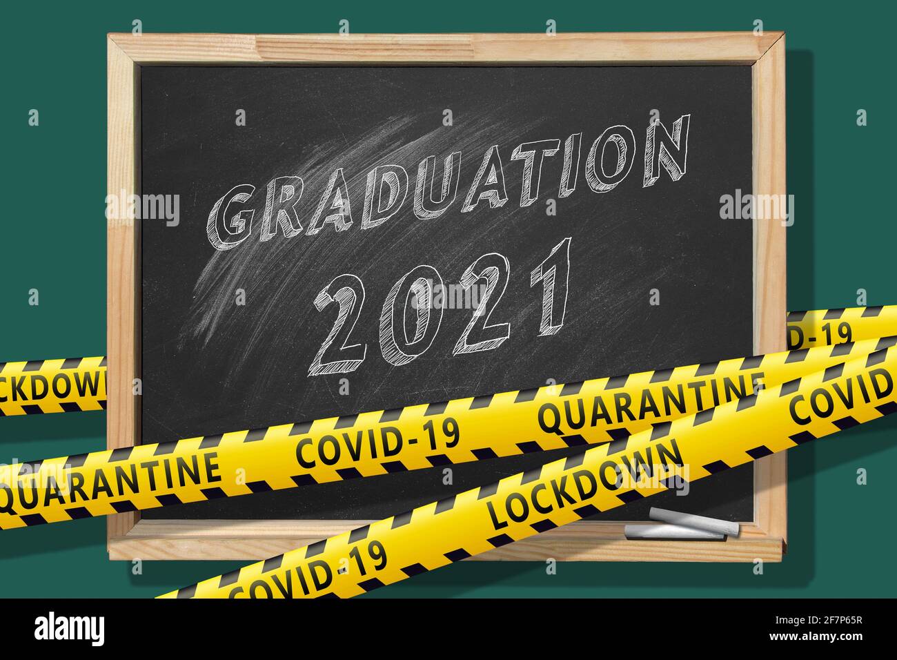 Lettering GRADUATION 2021 on blackboard. Congratulation graduates. New ...