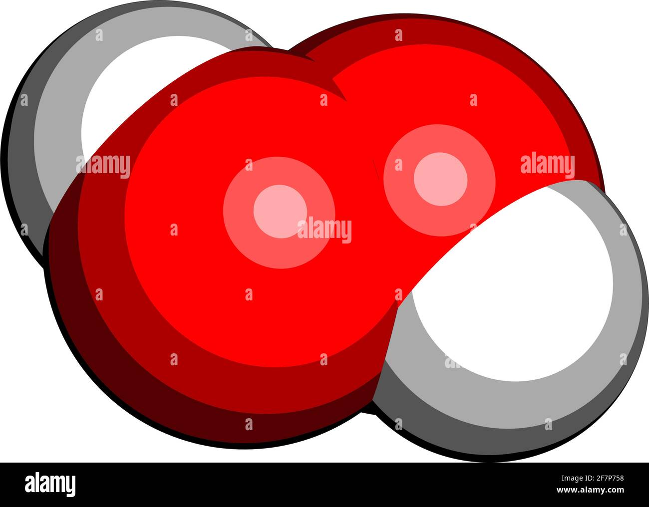 Hydrogen peroxide molecule. Reactive oxygen species (ROS). Used as