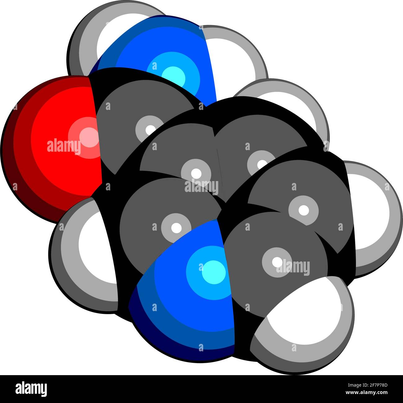 Ellagic acid dietary supplement molecule. 3D rendering. Atoms are represented as spheres with conventional color coding: hydrogen (white), carbon (bla Stock Vector