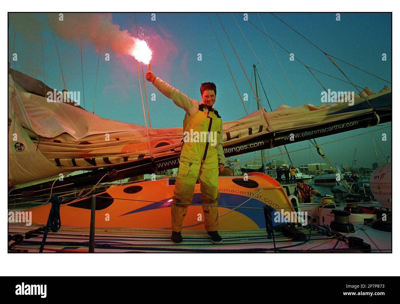 Yachtswoman Ellen MacArthur arrives in England after her record