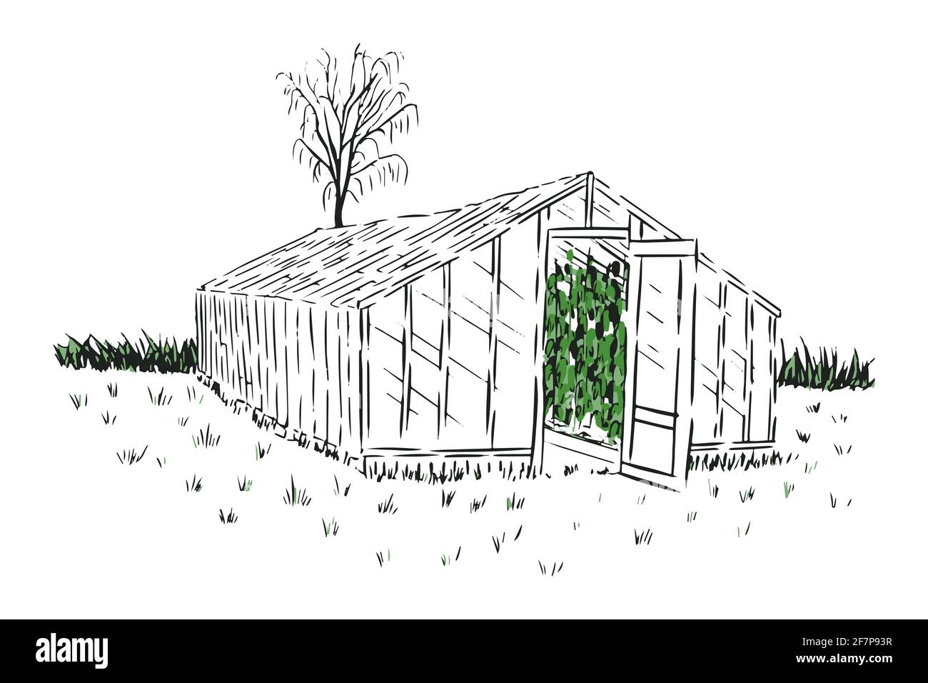 Professional gardener greenhouse Stock Vector Images - Alamy
