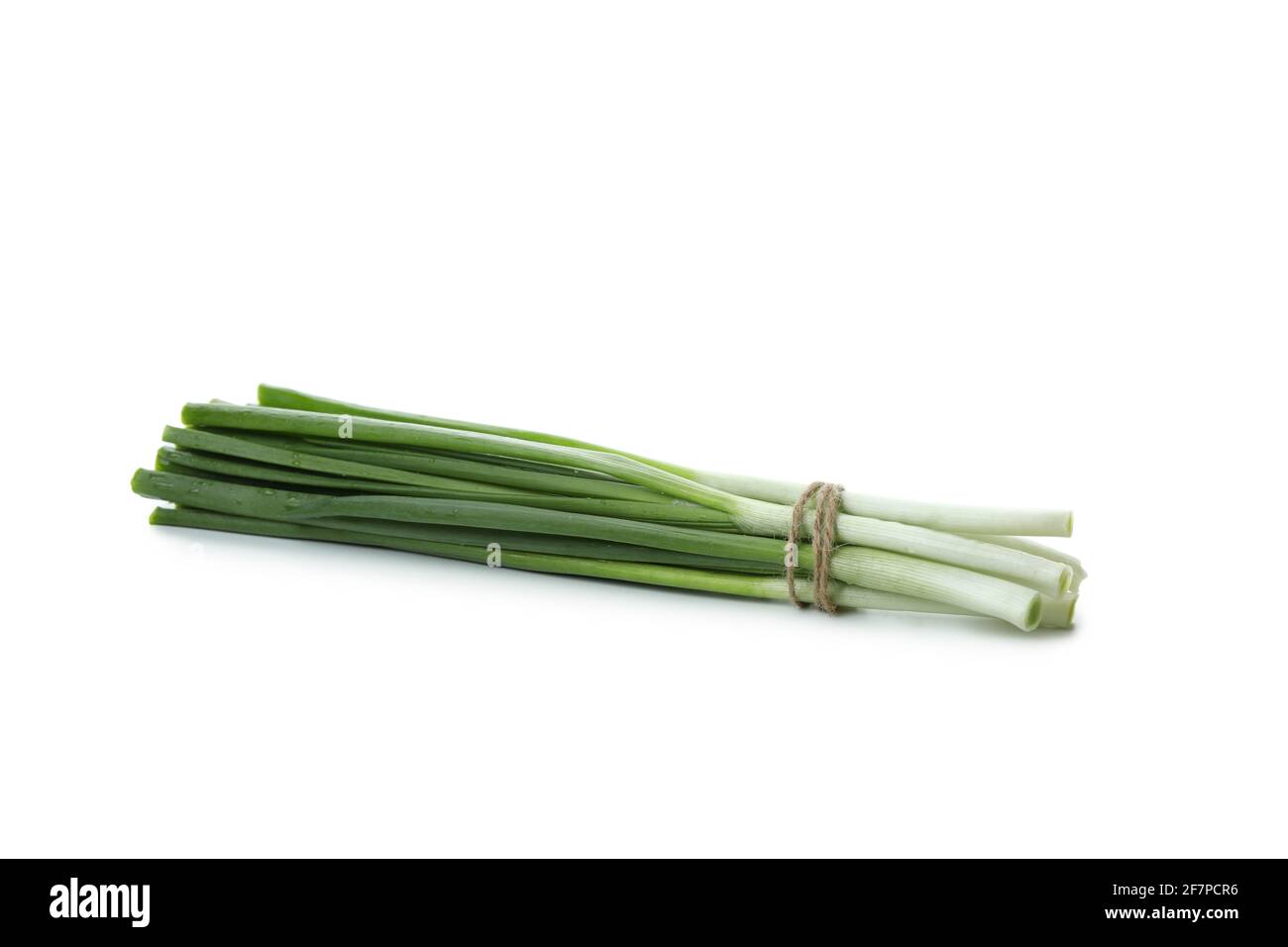 Fresh green onion isolated on white background Stock Photo - Alamy